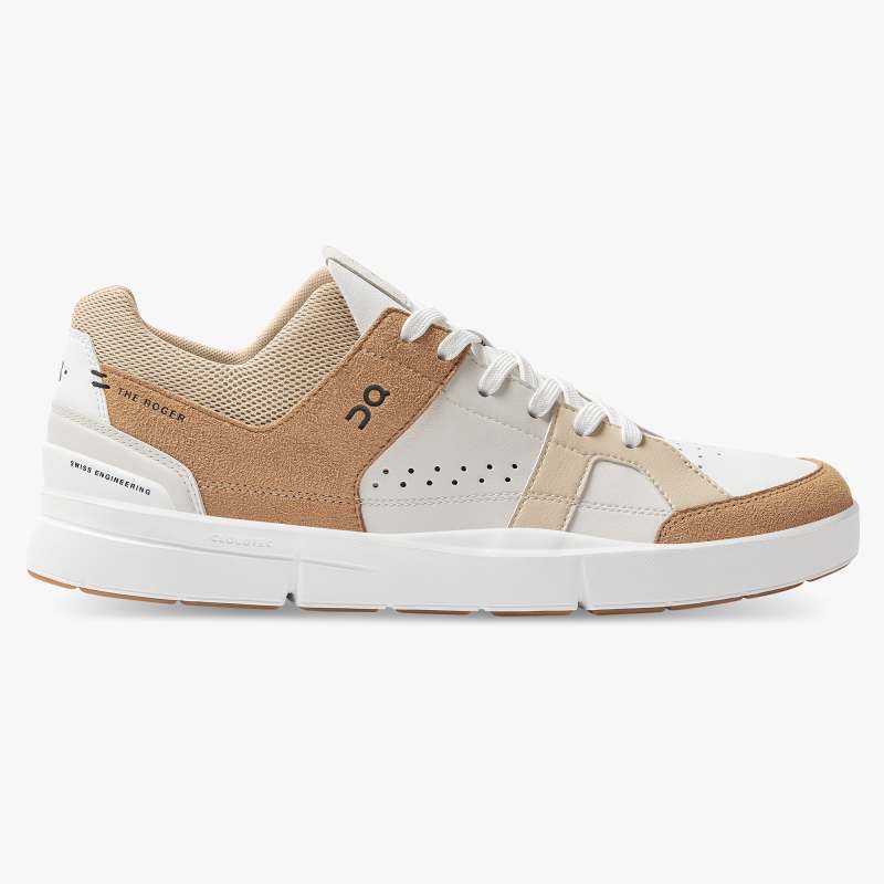 On Running Cloud Shoes Men's THE ROGER Clubhouse-Almond | Sand [Cloudalmond-sand] - $96.96 