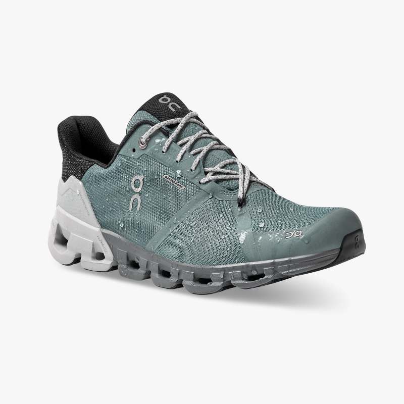 On Running Cloud Shoes Men's Cloudflyer Waterproof-Sea | Glacier